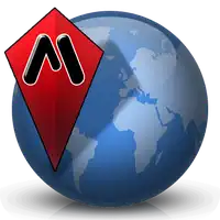 GPS on ski map Icon